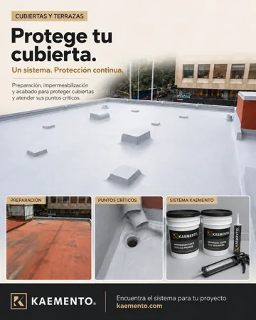Protege tu cubierta. Pieza visual KAEMENTO de impermeabilización