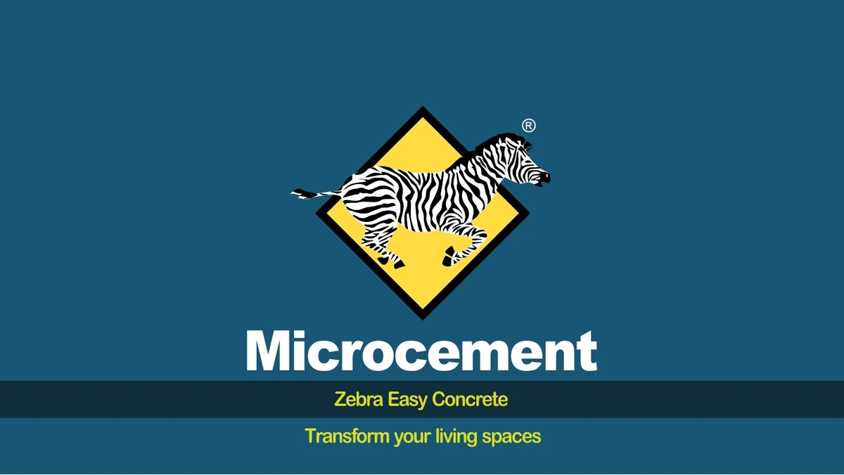 Portada del catálogo de microcemento Zebra Easy Concrete